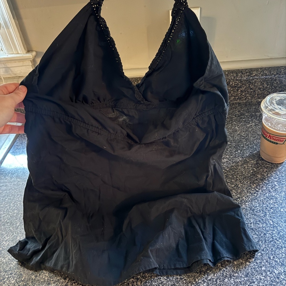 Y2K Brand Red Camel Black Halter Top